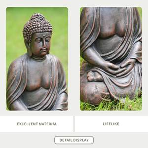 Estatua de Buda Serena en Escultura de Óxido de Magnesio para Espacios de Meditación - Product Image 6