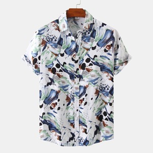 เสื้อเชิ้ตฮาวายผู้ชาย ลายพิมพ์ทรอปิคอล ติดกระดุม ใส่สบายๆ สำหรับชายหาดและรีสอร์ท - Product Image 2