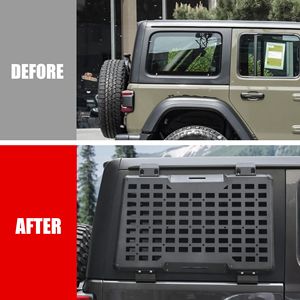 Sistema di Pannelli Molle per Finestrino Posteriore Jeep Wrangler JL 4 Porte 2018-2023, Sistema di Stoccaggio Modulare, Protezione e Decorazione, Portapacchi - Product Image 4