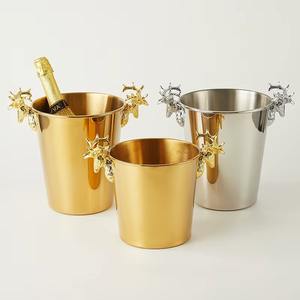 Stylish addition of metallic ice bucket to any <b>table</b> or countertop Anti-slip base ensures stable placement - Product Image 1