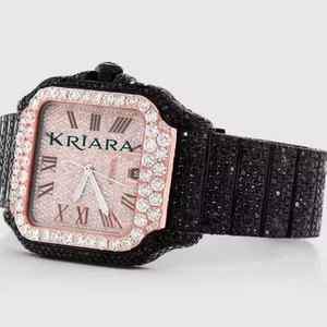 นาฬิกาเพชรขายดีที่สุด รุ่น Statement Timepiece สำหรับทุกเพศ สายสแตนเลสสตีล หน้าปัดแบบอนาล็อก ตัวเลขโรมัน มีจำหน่ายในปริมาณมาก - Product Image 3