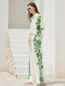 เสื้อทอผ้าลายทึบแบบลำลองสำหรับฤดูร้อน เสื้อแจ็คการ์ดผ้าฝ้ายปักลายดอกไม้ ความยาวสั้น สวมใส่ได้ทุกวัน ชุดสองชิ้น ทำจากผ้าชีฟอง - Product Image 5