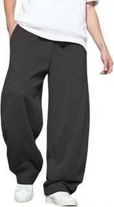 Fabricants de vêtements personnalisés : Pantalons de jogging à double taille, pantalons de survêtement amples et épais, pantalons de sport pour hommes avec impression sérigraphiée - Product Image 2