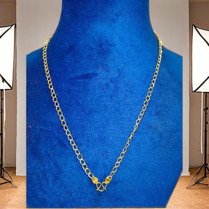 Chaîne en or Indo plaqué or 22 carats, bijoux pour hommes, chaîne à maillons ovales, bijoux de mode pour hommes, chaînes en or en gros - Product Image 1
