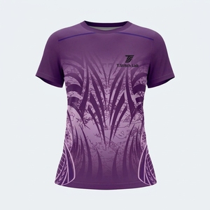 Camisetas Ligeras y Transpirables para Mujer, Diseño Tribal, Colores Sólidos, Alta Calidad, Nueva Llegada, Manga Corta, Tallas Grandes, Venta al Por Mayor - Product Image 1
