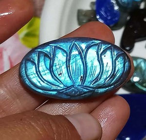 Última llegada labradorita ojo liso tallado piedra preciosa parte posterior plana para regalo joyería tallada a mano gemas para hacer joyería - Product Image 2