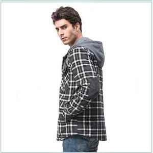 Comfortable Warm <b>Mens</b> <b>Flannel</b> <b>Jacket</b> New Design Windproof Breathable Custom Logo Zipper Front Polyester - Product Image 6