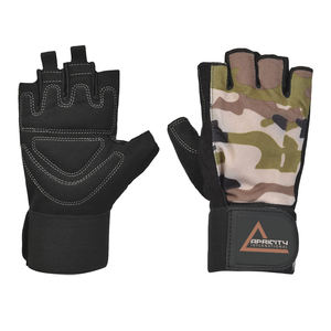 XL Size Lightweight Anti <b>Slip</b> Breathable Leather Sports Material Nylon Lining <b>Half</b> Finger Gym Fitness Gloves for Weight Lifting - Product Image 1