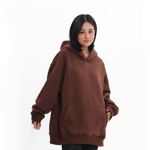 Sudadera con Capucha Unisex Extra Grande, Color Beige Sólido, Felpa Francesa, Estilo Casual, con Bolsillo Frontal, Corte Regular, 100% Algodón, Bordada - Product Image 1