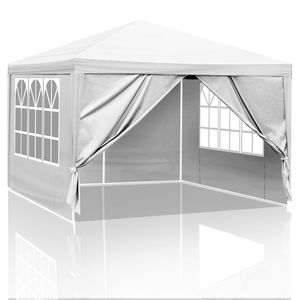 Tenda Pop-up Bianca 3x3m con Quattro Lati Impermeabili, Portatile per Uso Domestico - Product Image 4