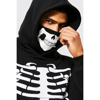 Survêtement Homme Personnalisé avec Logo, en Molleton Technique 100% Coton, Coupe Slim Unie, Ensemble Jogging Hiver à Capuche, Marque Privée, Noir