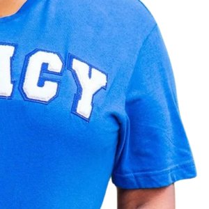 T-shirt en chenille bleu royal pour femme, motif lettres grecques Zeta Phi Beta, style décontracté streetwear, en coton premium - Product Image 5