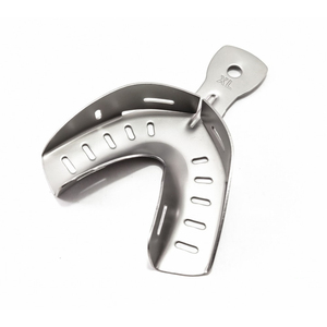 Ensemble professionnel de 8 porte-empreintes dentaires en acier inoxydable |   Kit de plateaux métalliques perforés réutilisables de qualité chirurgicale (S, M, L, XL) - Product Image 3