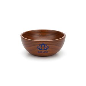 Plato Redondo de Madera Vintage BLUE LOTUS para Servir |   Utensilios de Cocina Hechos a Mano, Ecológicos, Aptos para Lavavajillas y de Grado Alimenticio de Ben Tre - Product Image 1