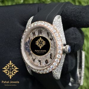 Reloj de Lujo para Mujer Pahal Jewels con Diamantes, Caja de Acero Inoxidable de 40 mm, Analógico de Cuarzo, Cristal de Zafiro, Correa de Acero Inoxidable de 20 mm - Product Image 3