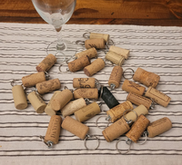 Porte-clés en plastique pour bouchon de bouteille - Cadeau pour les amateurs de vin - Outil de bar