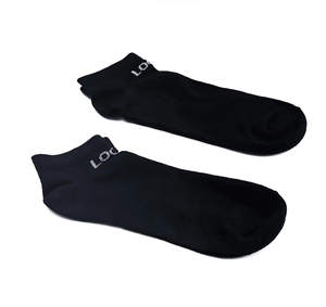 Chaussettes pour hommes avec logo personnalisé, couleur unie, tricotées, à revers, coupe régulière, respirantes, pour un usage quotidien - Product Image 1
