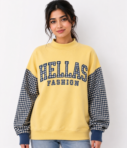 Hellas Fashion - Suéter de Cuello Alto de Algodón Ligero para Mujer, Estilo Casual, para Uso Diario en Invierno, con Hombros Caídos - Product Image 1