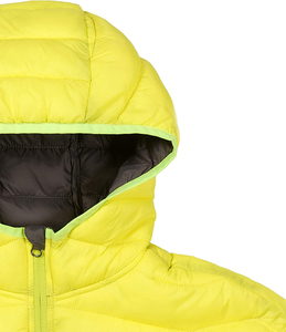 Men's Yellow Hooded Puffer Jacket Windproof Winter <b>Coat</b> <b>Slim</b> Fit Zipper Closure Casual Outdoor Wear - Product Image 5