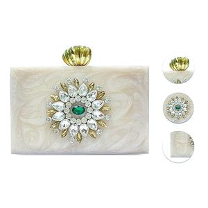 Resin Luxury Clutch Women's Bridal Designer Purse Customized Color Marble Embellished Stones Elegant Sling Bag Wedding Fast - Product Image 2