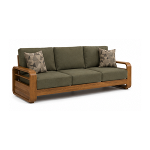 Juego de Sofás Modernos de Madera de Teca Sólida de 3 Plazas con Sillones, Muebles para Sala de Estar, Juego de Salón para Hotel o Villa - Product Image 2