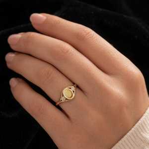 Anillo de Plata de Ley 925 con Bisel Ovalado de 8x6mm para Engaste de Circonita Cúbica, Anillo de Compromiso Vintage, Base para Joyería DIY con Resina, Anillo Conmemorativo para Cenizas - Product Image 6