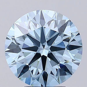 Diamante único con certificación IGI, cultivado en laboratorio, corte brillante redondo, 4.05 quilates, azul fantasía, piedra suelta para la elaboración de joyas. - Product Image 1
