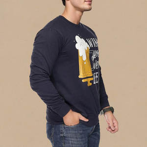 Sweat-shirt en molleton surdimensionné de haute qualité au design optimal pour homme, col rond, à porter en automne et en hiver, avec logo personnalisé sur le devant, 100% coton - Product Image 5