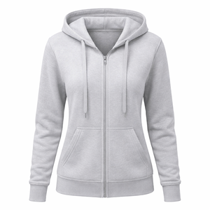 Sweat-shirt à capuche zippé personnalisé pour femmes - Fournisseur OEM pour les achats en gros - Product Image 1