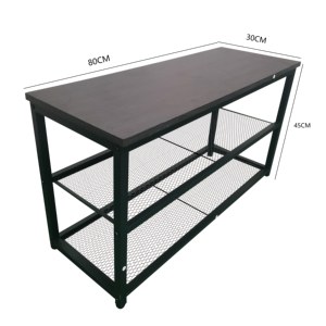 Zapatero Moderno de Madera Maciza y Metal para la Entrada, Mueble para el Hogar, Almacenamiento de Zapatos Duradero - Product Image 2