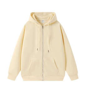 Sudadera con Capucha y Cierre para Hombre, Color Sólido, Corte Regular, Estilo Casual para Otoño - Product Image 1