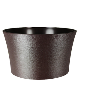 Pot de fleurs rond au design classique, non enduit, adapté à l'intérieur et à l'extérieur, idéal pour un cadeau, un café, en polypropylène et talc. - Product Image 1