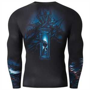 Rashguard de MMA con Logotipo Personalizado, para Grappling, Jiu Jitsu, BJJ, con Protección Anti-UV, Spandex/Poliéster, Manga Larga, Fortleo - Product Image 2