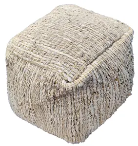 Hot selling custom Boho pouf Rug Poufs Graceful Home decorative handmade woven footstool pouf