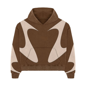 OEM Winter Plus Size Breathable Hooded Sportswear Jogger Suits Unisex Solid Fleece Loose Fit Polyester/Cotton - Product Image 4