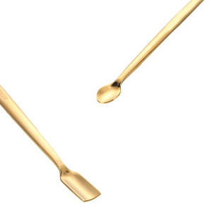 Repousse-cuticules double tête en acier inoxydable, cuillère à peaux mortes, outil de nettoyage pour nail art, bâtonnet à gel pour ongles - Product Image 4