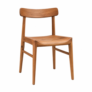 Silla de Comedor Moderna de Madera de Teca Escandinava, Impermeable, Ecológica, Estable y Duradera, para Hogar, Oficina, Villa y Parque - Product Image 1