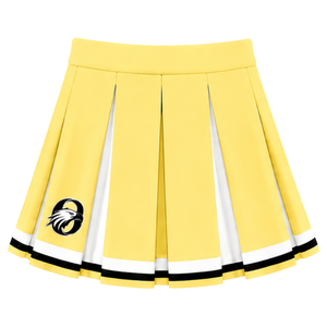 Ensemble uniforme de cheerleading jaune pastel : Crop top et jupe plissée pour compétition de danse d'équipe, tenue de performance sportive - Product Image 5