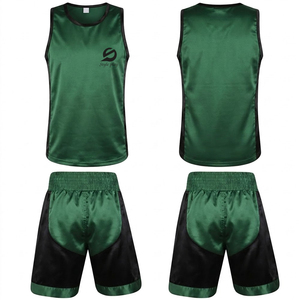 Uniforme Profesional de Kick Boxing con Logotipo Personalizado, Pantalones Cortos y Chalecos de Satén 100% Poliéster, Transpirable y Ligero - Product Image 1
