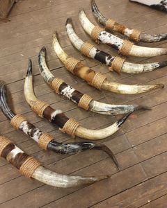 Natural <b>Buffalo</b> <b>Horns</b> Polished White With Black Mounted On Wooden Base Home Decoration Animal Craft Decor - Product Image 6