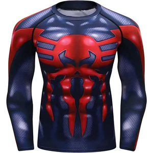 Maillot de sport respirant à manches courtes pour homme, design personnalisable, tissu Spandex/Nylon, vêtements de sport MMA, vente en gros - Product Image 1