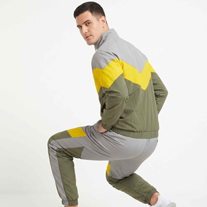 Unisex Customizable Nylon Windbreaker <b>Jacket</b> and Jogging Pant Set Casual 2-piece Gym Fitness for <b>Men</b> - Product Image 5