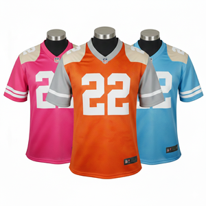 Men's Adult <b>Football</b> Shirts Spandex/Cotton/Bamboo Fiber Breathable Short Sleeve Chicago <b>Football</b> Jersey Front Logo - Product Image 4