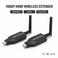 Extensor HDMI Inalámbrico PINWEI 1080P Full HD de 150m, Kit de Video TX RX 1TX a 4RX, 2.4G 5GHz para Pantallas de Conferencias y Reuniones