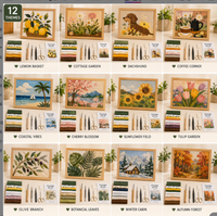 Kit de Arte Textil Kinusaiga, Kit de Manualidades sin Costuras para Principiantes, Decoración de Pared Hecha a Mano, Set de Regalo con Todos los Materiales Incluidos