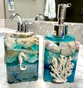 Natural Stone Effect Resin Vanity <b>Set</b> 4-Piece Round <b>Soap</b> <b>Dispenser</b> Toothbrush Holder Tray Convenient For <b>Bathroom</b> Use <b>Set</b> - Product Image 4