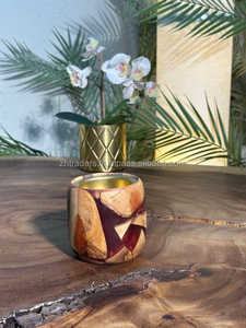 Madkhan en bois sculpté sophistiqué avec pot à arôme de résine d'oud pour une parfumerie arabe authentique, coins de bien-être à domicile et Ramadan - Product Image 4