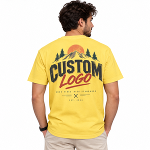 Camiseta de Algodón Lisa de Gran Tamaño para Hombre, Manga Corta, Cuello Redondo, Color Sólido, Corte Informal, Transpirable, Tejido de Punto Jersey, Alta Calidad - Product Image 3