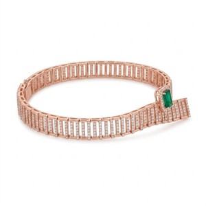 สร้อยคอเพชรแท้ 14K รุ่นโกลด์คลาสสิค ดีไซน์สร้างสรรค์ ประดับเพชรแบบ Pave Setting ของขวัญสุดพิเศษสำหรับการหมั้นหมาย เครื่องประดับวินเทจ - Product Image 1