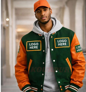 Veste universitaire unisexe personnalisée pour l'hiver, en laine, respirante, coupe-vent, chauffante, avec patch de nom personnalisable, broderie en chenille - Product Image 2